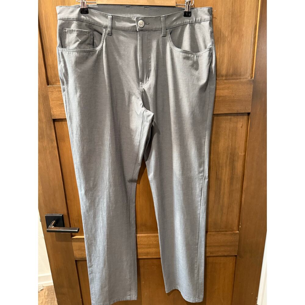 PGA Tour Men's‎ Pants Golf Slacks Gray Size 36x33 Dress Pants Light